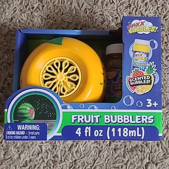 Maxx Bubbles Fruit Bubblers Bubble Machine with Scented Solution - Picture 3 of 7